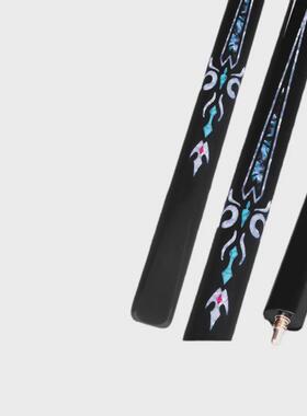 源头工厂直销ZCP神剑镶嵌手工单支台球杆中式黑八桌球杆通杆小头