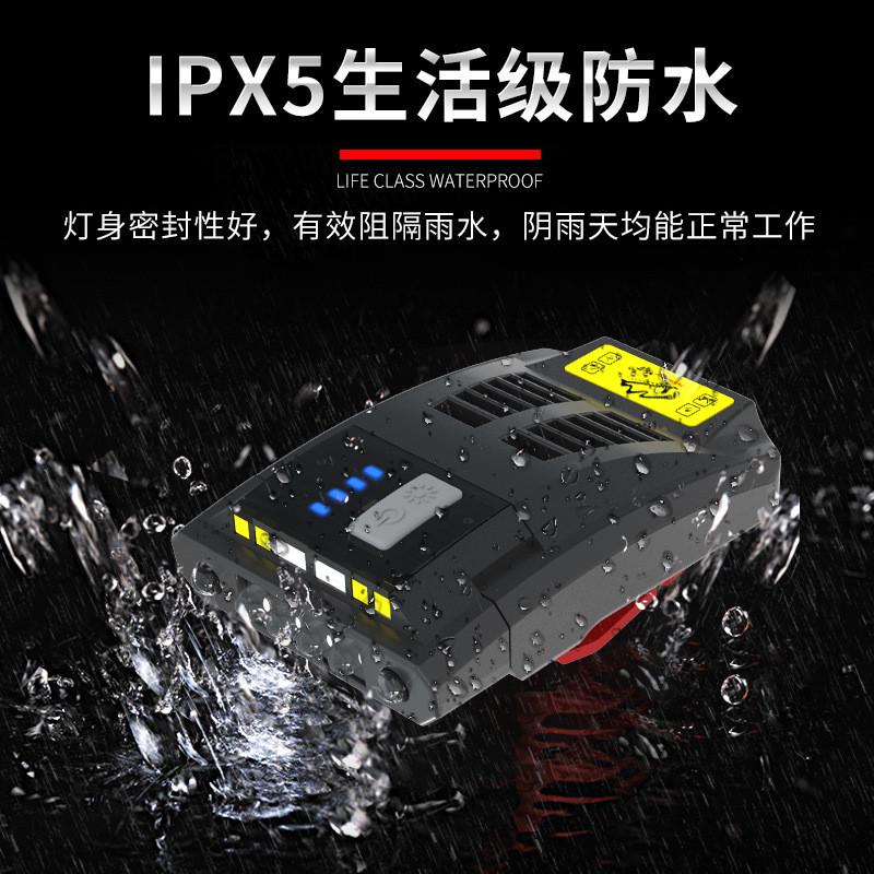 感应帽夹式头灯夜钓鱼充电强光超亮LED防水上饵灯帽檐头戴式