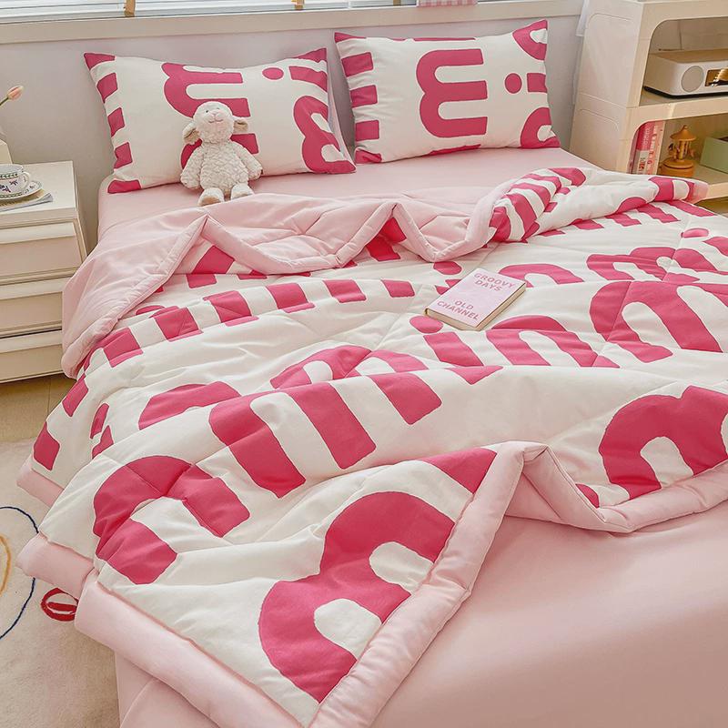 q683田园碎花a三四b版水洗棉夏被版件套软糯机洗空调被芯夏凉