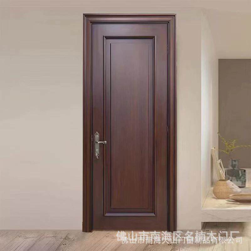胡桃木新中式原木室内门入户门卧室门厨房门卫生间门木门厂家