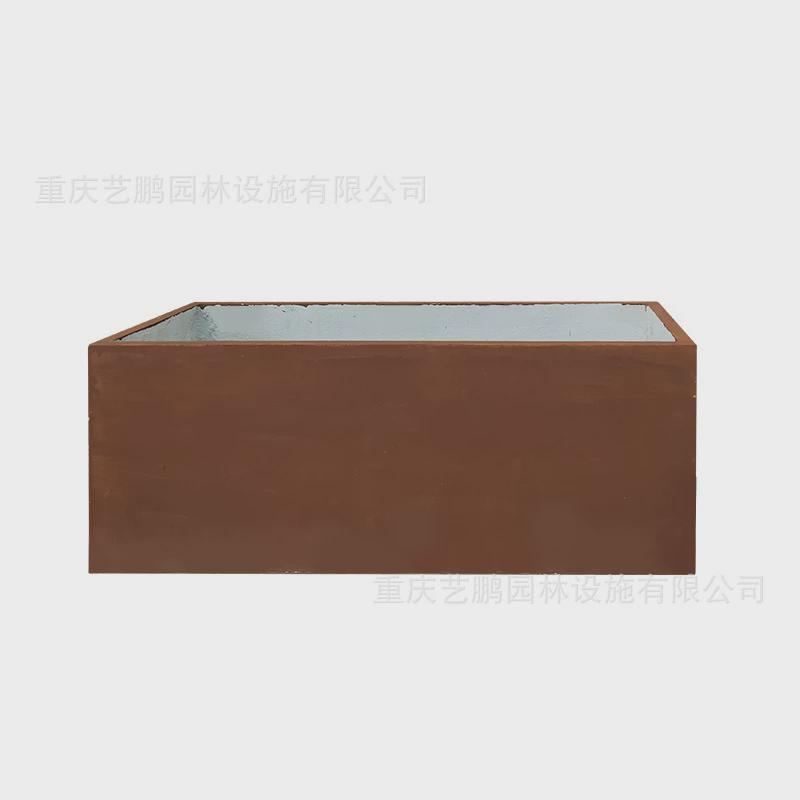户外正方形水泥花盆花箱简约重庆园林阳台庭院花卉蔬菜种植箱花槽