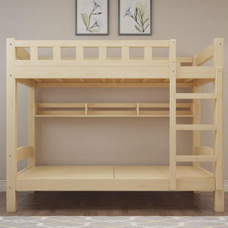 D諌2实木上下铺床二层上下铺实木床儿童房宿舍成人上下床员工宿舍