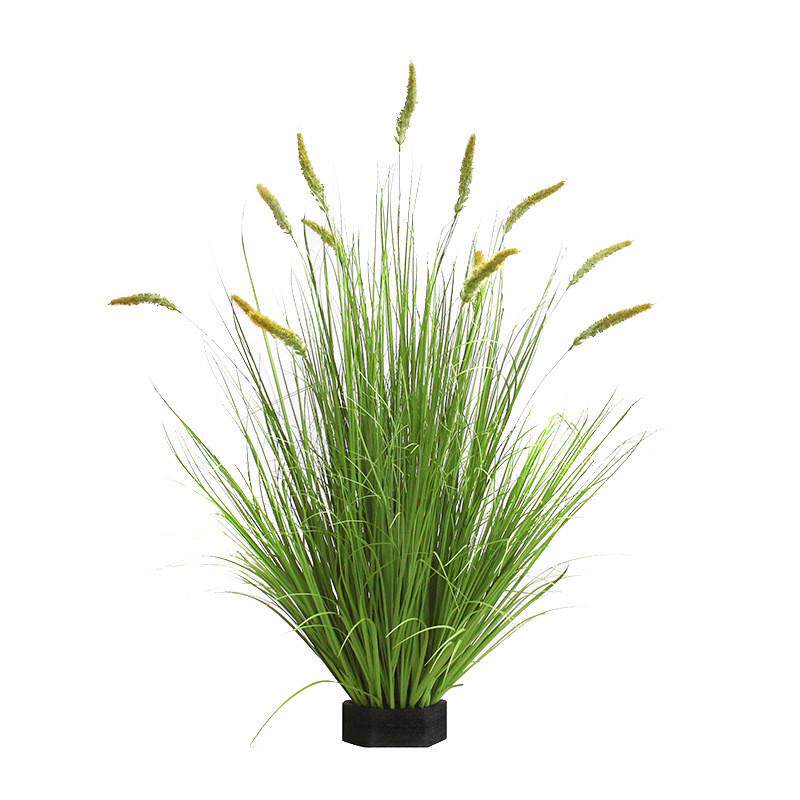 现货仿真绿植猫尾巴草盆栽室内植物造景景观橱窗装饰芦苇草假花束