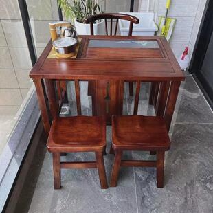 客厅实木椅茶桌椅茶几家用阳台喝茶小茶桌休闲茶台南康户外茶桌