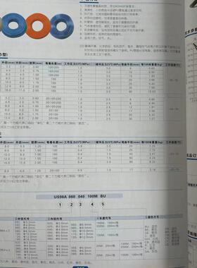 热销气管客气动pu亚德pu10x6.5蓝色us98a100065100mbu