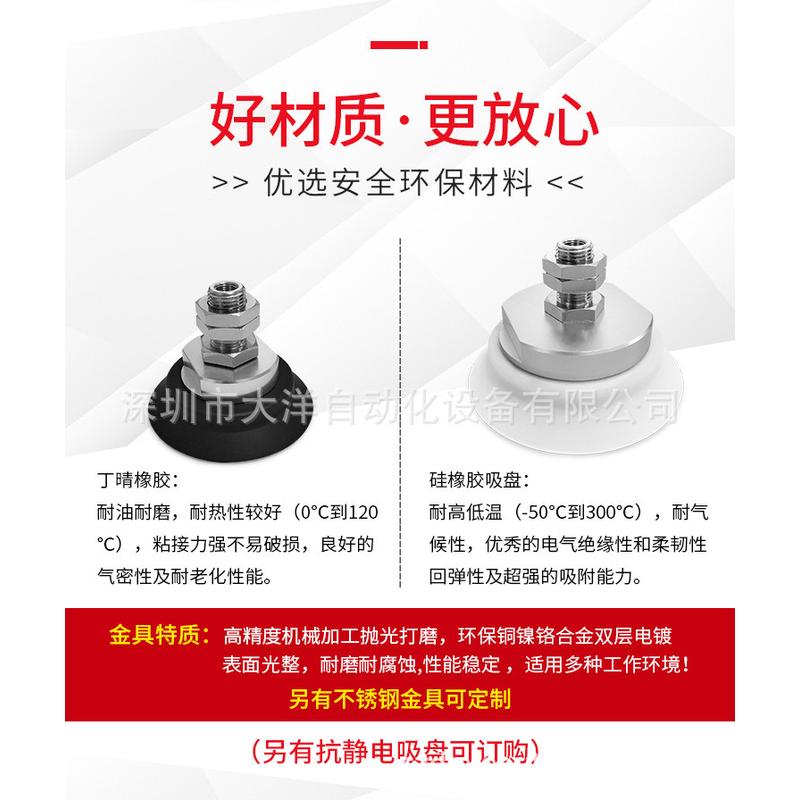 热销SH63N-R1-M16M真空吸盘吸嘴SH125N-R1-M16MSH80N/SH100N-RN-M