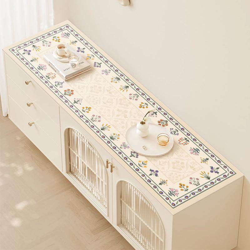 ll法式沫汐氛围感皮革餐边柜垫防水防油免洗鞋柜垫电视柜桌垫茶几,居家布艺,桌布,淘宝优惠券,粉丝福利购,淘宝优惠卷