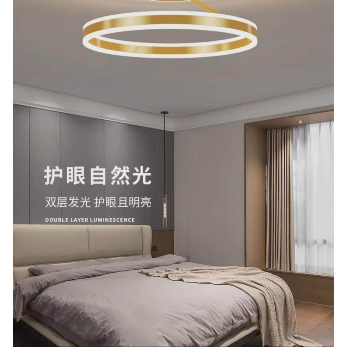 现代简约圆形吸顶灯led卧室客厅吸顶轻奢创意个性灯具北欧灯饰