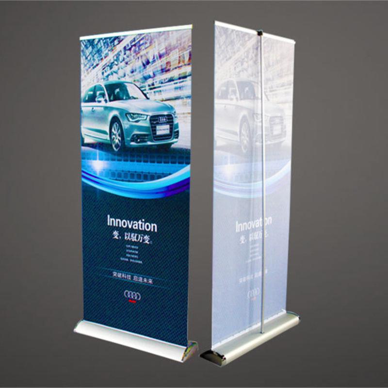 工厂直销易拉宝底座合金可展示宽铝合金伸缩水滴广告折叠展示架