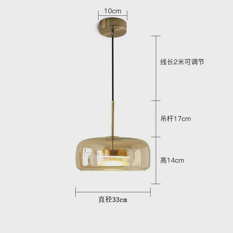 玻璃吊灯餐厅北欧风吧台书房客厅简约意极简式高级灰卧室床头吊灯
