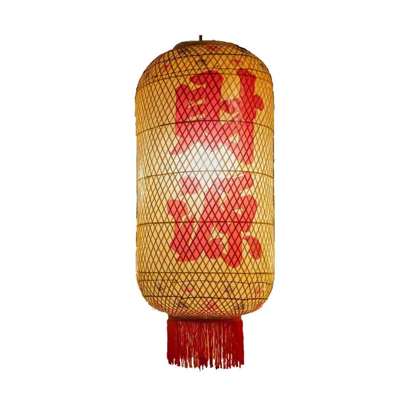 非遗纯手工仿古油纸灯笼火锅店大排档商场油纸装饰竹编新年灯笼