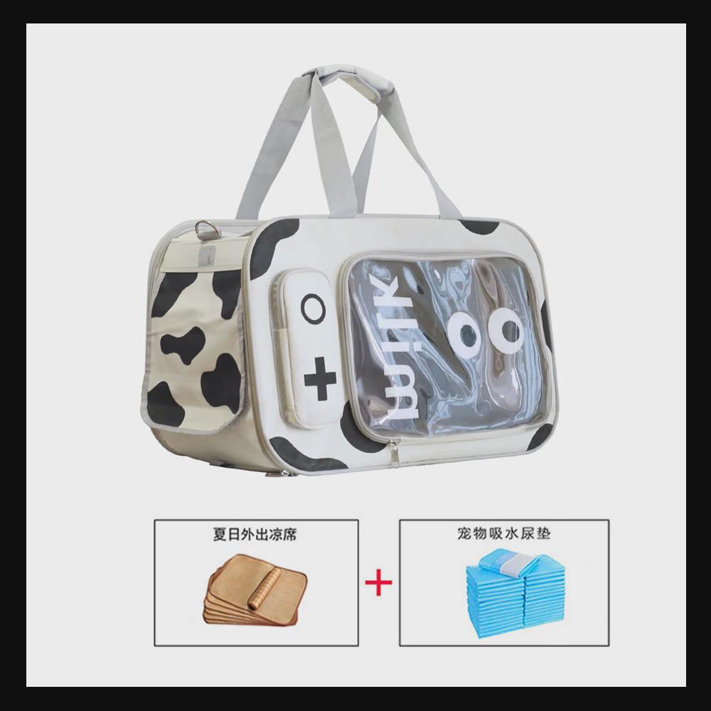 猫包外出便携拉杆箱大容量狗狗太空舱推车猫咪行李箱宠物手提斜挎