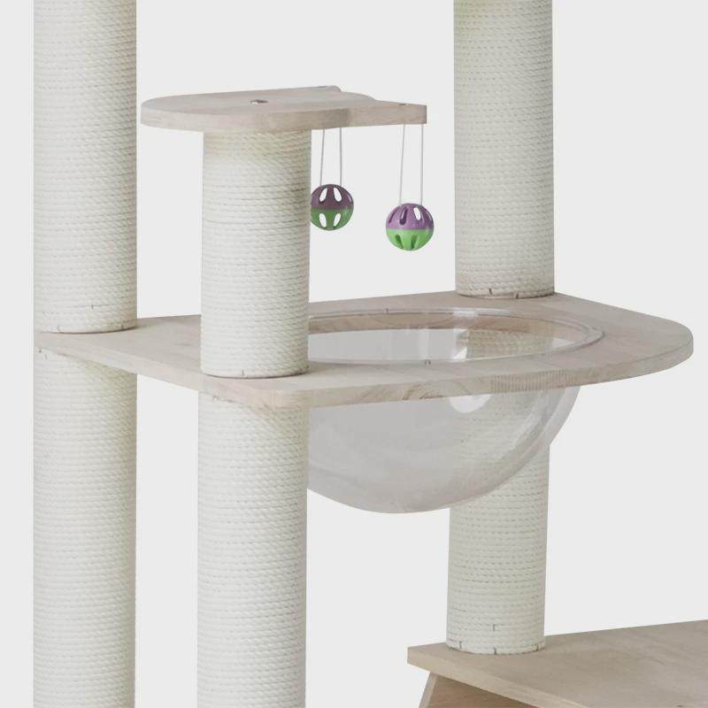 实木橡胶木太空舱透明半球猫爬架猫窝猫树一体多层组合猫爬架定制,宠物/宠物食品及用品,猫爬架,淘宝优惠券,粉丝福利购,淘宝优惠卷