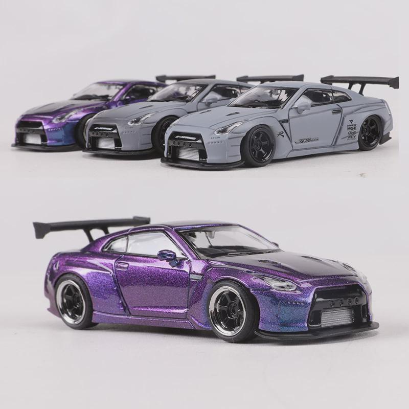 1:64Pandem尼桑gtr改装版仿真合金汽车模型收藏nissan车模批发