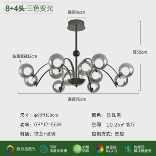 轻奢现代客厅吊灯设计师2024新款 意式 房间卧室吊灯高档大厅主灯