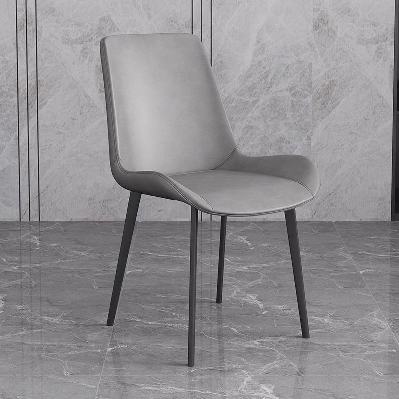 轻奢亮光岩板餐桌靠背椅组合小户型饭桌现代家庭公寓餐桌组合椅子