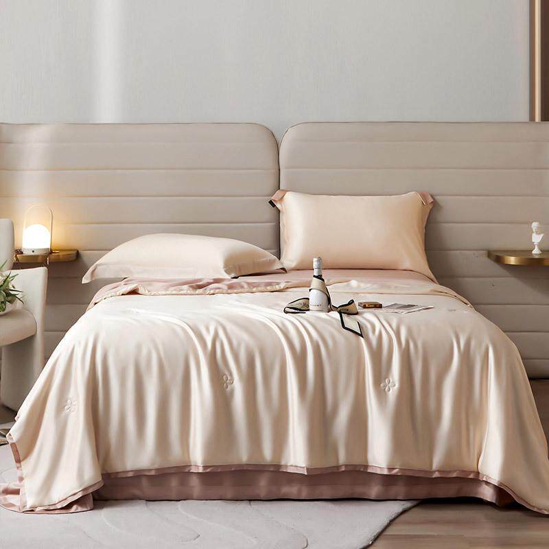 夏季凉感双面莱赛尔夏凉被四件套高端双拼丝滑可水洗机洗空调薄被,床上用品,化纤被,淘宝优惠券,粉丝福利购,淘宝优惠卷