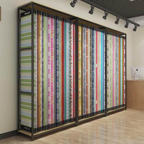 家纺展示架色卡吊卡货架家纺布艺落地式布料样品窗帘陈列架子现货