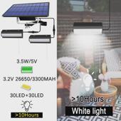 太阳能户外庭院灯家用室内感应灯室外防水一拖二照明新款 拉绳壁灯