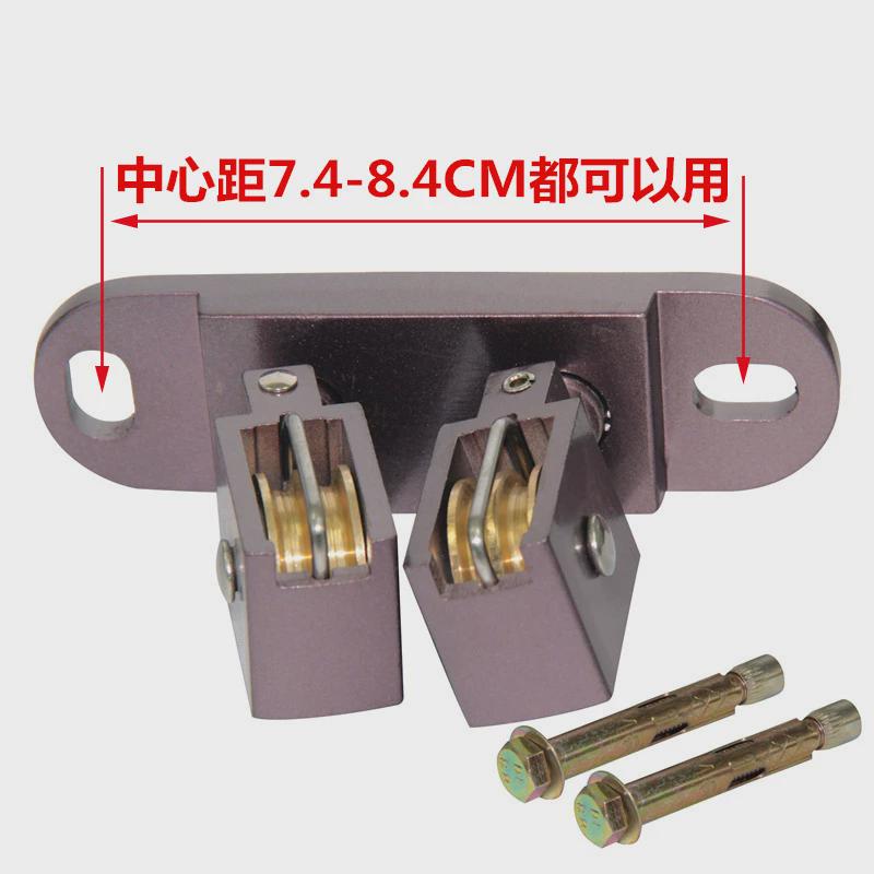 43n维修通用室内双杆晒衣架手摇衣架升降晾衣架防跳线转角器滑轮