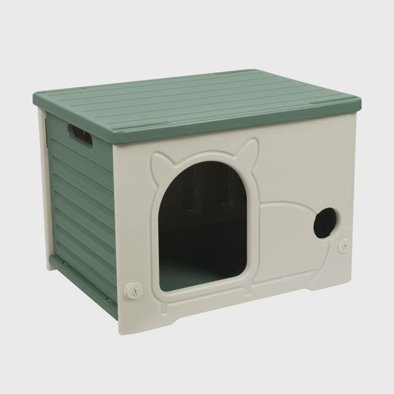 户外猫窝四季通用防雨防晒小型室内半封闭猫猫别墅塑料流浪式狗屋