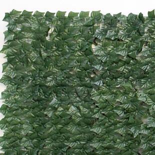 仿真篱笆叶子网户外装修工程植物墙栅栏人造植物叶栅栏庭院篱笆墙