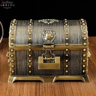 欧式公主超大带锁百宝箱双层首饰收纳盒珠宝饰品盒工艺品礼物