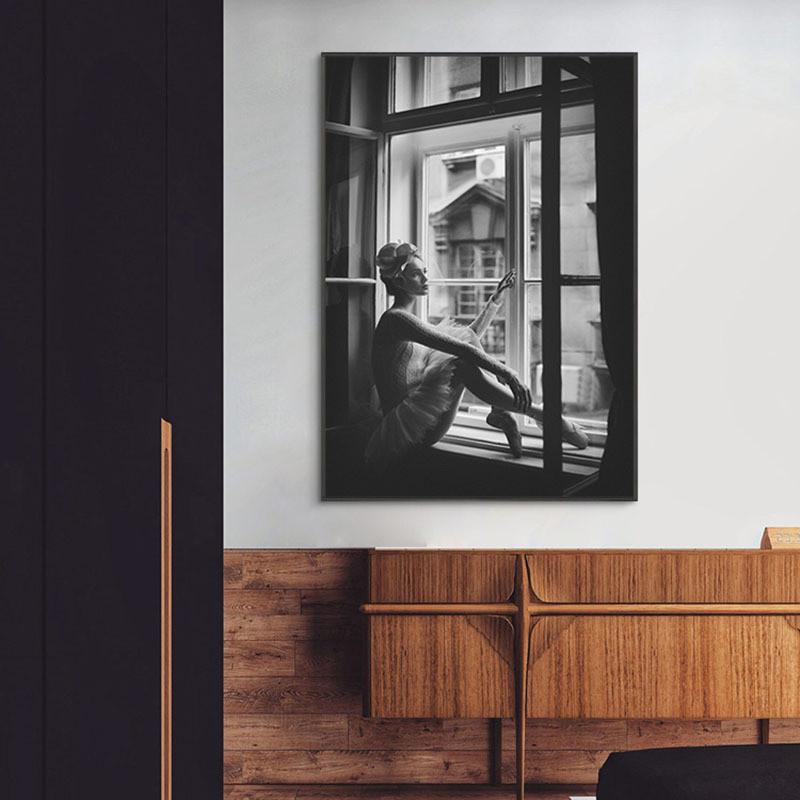 黑白工业风玄关装饰画现代轻奢走廊挂画过道壁画大幅客厅三联墙画图片