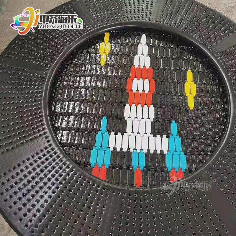 埋地蹦床方形大型户外儿童幼儿园跳跳床公园圆形地面蹦蹦床定制