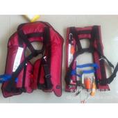 救生衣脖挂式 成人便携式 其浮力275n自动气胀式 红黄色救生衣大