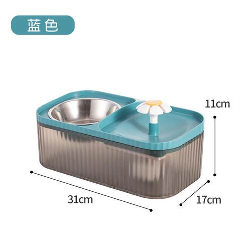 模拟自然水流增加猫咪狗狗喝水兴趣喂食一体机大容量饮水器易清洁