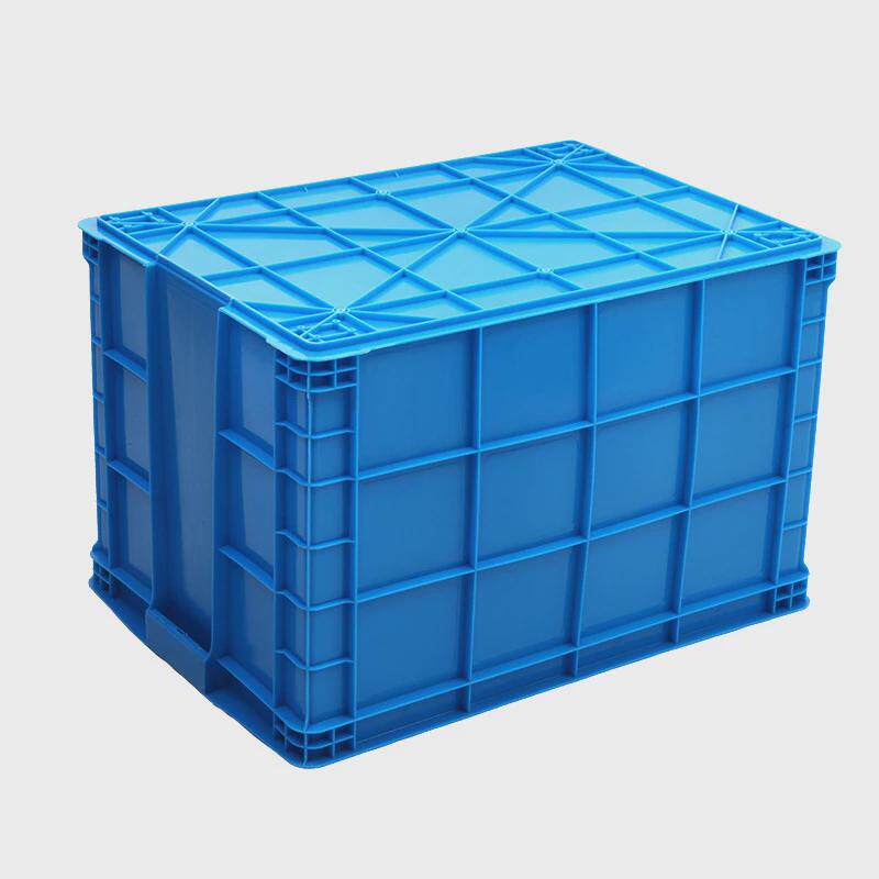 热销塑胶箱加厚带盖物流周转箱大号塑料工具收纳盒PE仓库长方形工