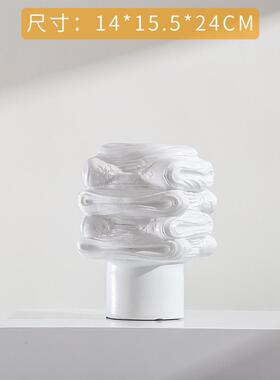 白色浮雕陶瓷花器北欧风创意落地艺术大花瓶摆件客厅简约干花装饰