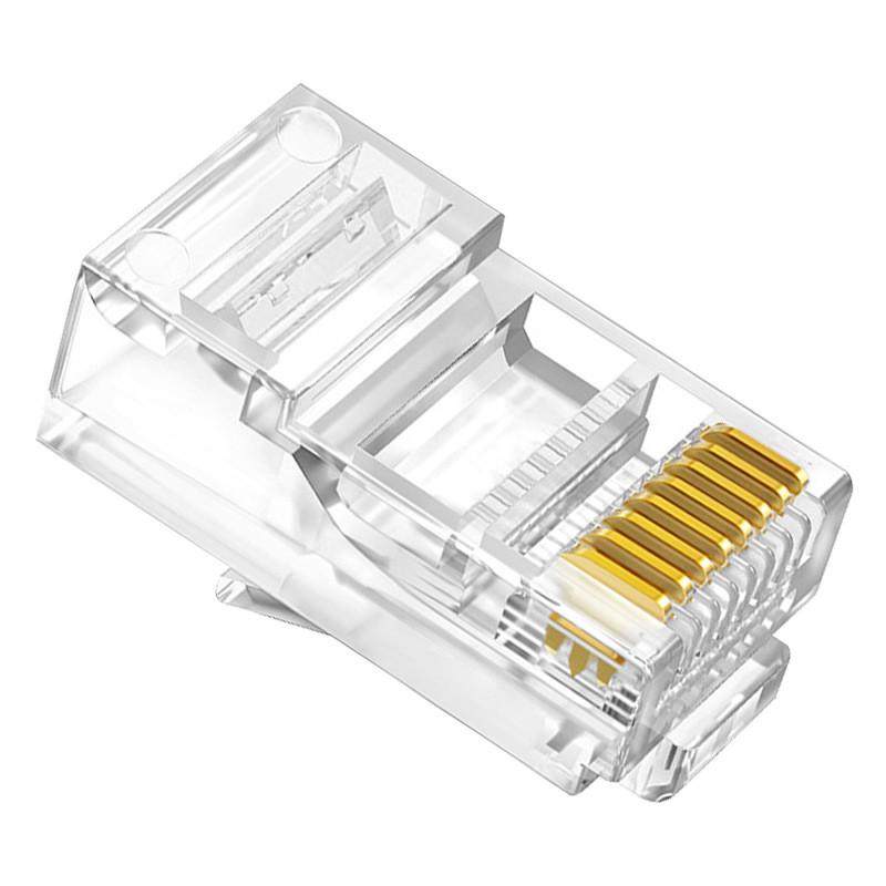 8p8c接头普通款水晶头连接器网线网络连接头rj45纯铜1000个/包