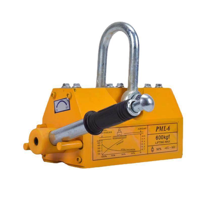 批发3吨强磁钢板吊钢材圆钢手动永磁吸盘磁力吊1t2t5t起重器永磁