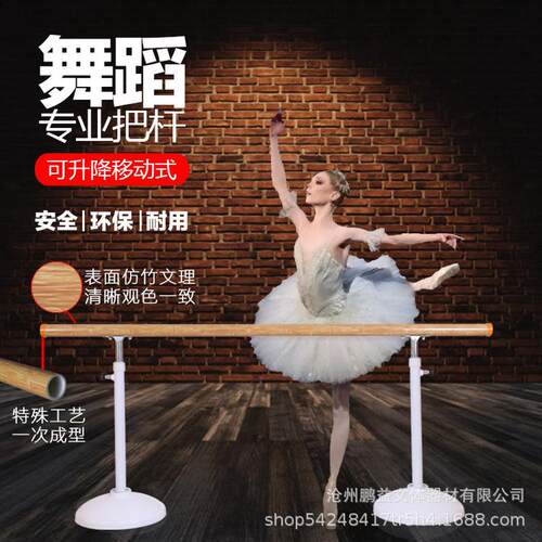 家用舞蹈把杆学校舞蹈房移动式压腿杆儿童用可升降舞蹈杆