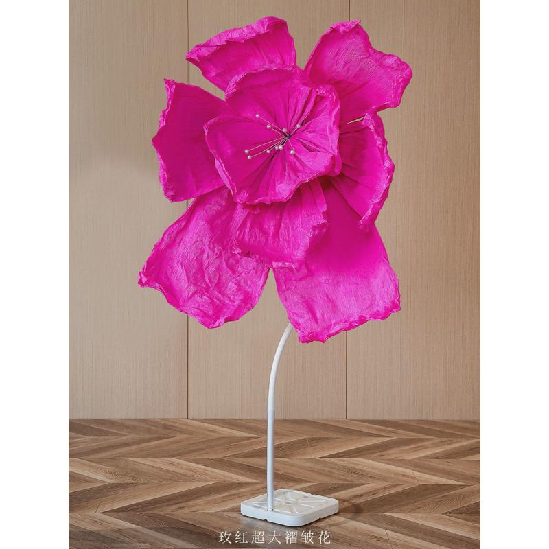 结婚装饰纸鸢花纸花超大立柱路引喜字婚房布置客厅场景订婚礼摆件