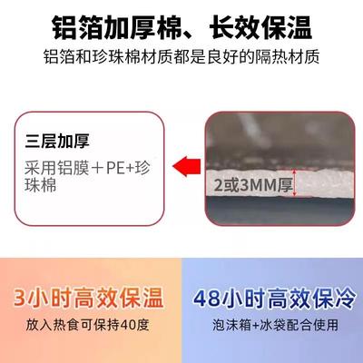 冷冻食品大闸蟹锡箔纸超大铝膜生日蛋糕专用配送折叠铝箔款保温袋