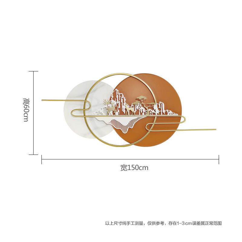 工厂直销墙面装饰挂件新中式新房装修背景墙壁饰铁艺高端立体挂饰