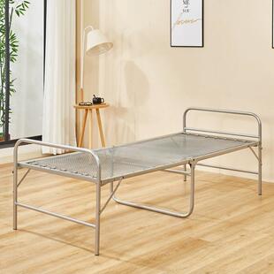 折叠钢丝单人床钢丝床铁床加厚老式一米铁艺拆折叠床家用款结实