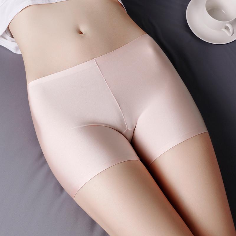 女士冰丝防走光大码胖妹妹适穿安全裤无痕一片式透气抗菌厂家批发