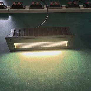 防水户外过道墙角踏步楼梯灯阶梯6w led地脚灯长方形台阶灯嵌入式