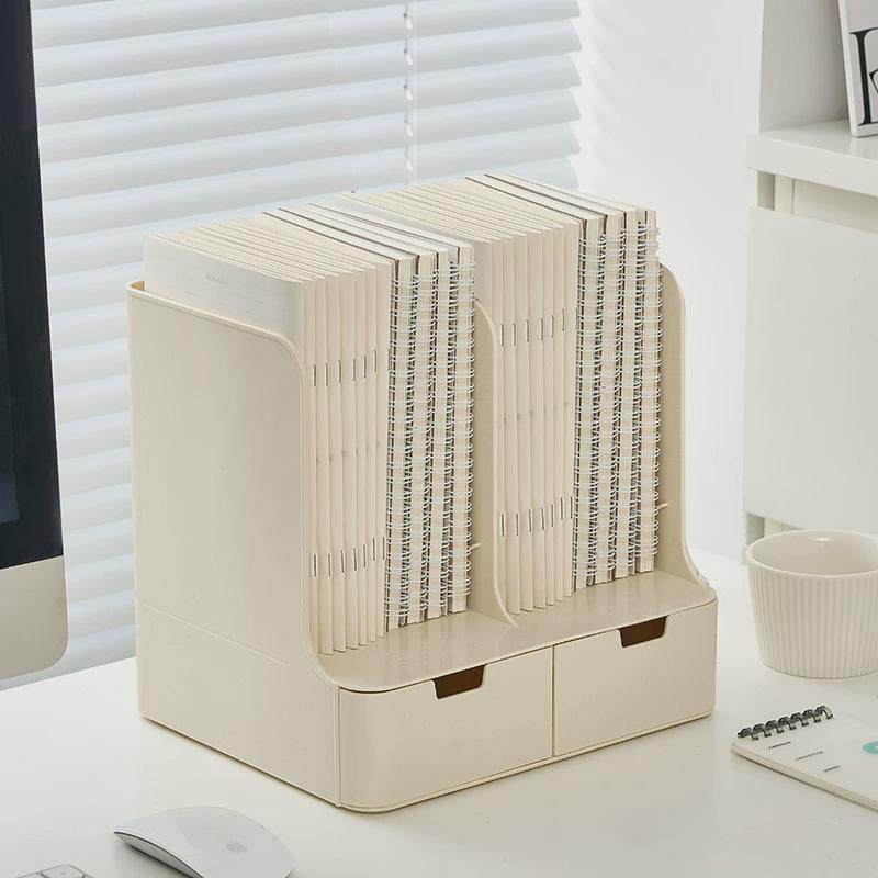 斜插式笔筒收纳盒大容量办公室书架一体笔架盒学生抽屉式文具盒,收纳整理,桌面收纳盒,淘宝优惠券,粉丝福利购,淘宝优惠卷