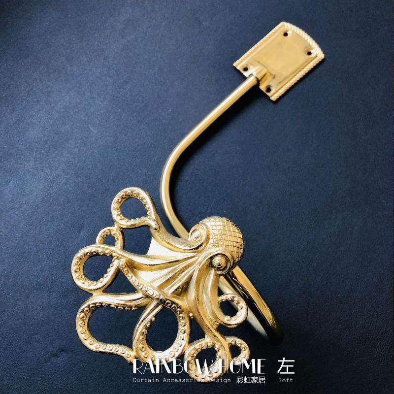 铃兰花小天使翅膀挂钩黄铜窗帘美式装饰挂钩复古绑带欧式墙钩