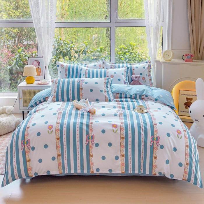 四件套印花加厚磨毛小清新学生三件套秋冬单床单被套宿舍床上用品,床上用品,床品套件/四件套/多件套,淘宝优惠券,粉丝福利购,淘宝优惠卷
