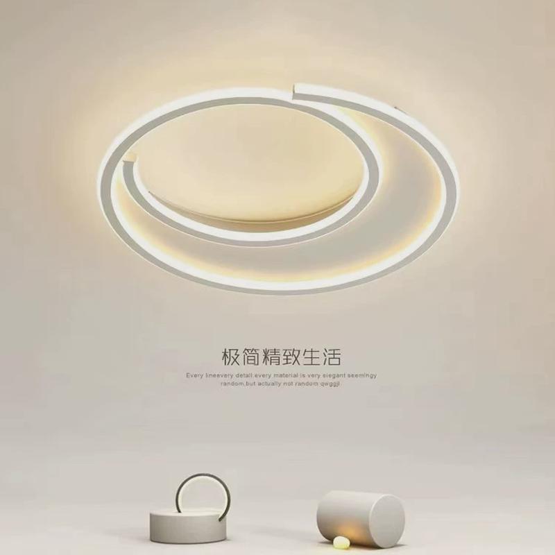 led月亮吸顶灯现代简约灯具主卧室灯温馨极简无频闪儿童房间书房