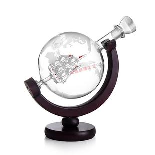 硅批发创意异型醒酒器玻璃工艺品酒瓶密封高硼厂家地球仪泡酒瓶