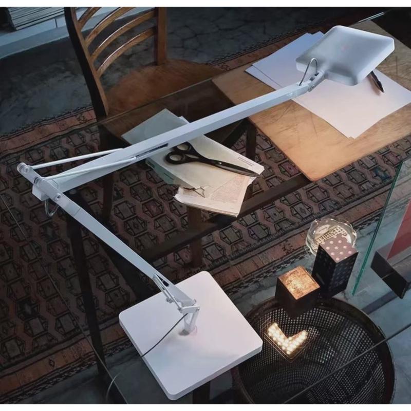 长臂触摸工作折叠书桌办公台灯金属质感调光led调光学习护眼台灯