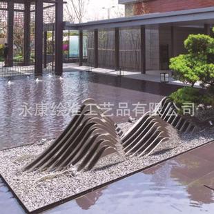 假山雕塑不锈钢售楼处水景广场假山