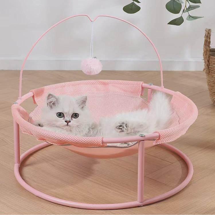 猫摇篮透气深度睡眠休闲椅躺椅可拆卸和可水洗的吊床铁猫床
